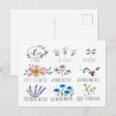 Love Joy Peace Briefkaart (Voorkant / Achterkant)