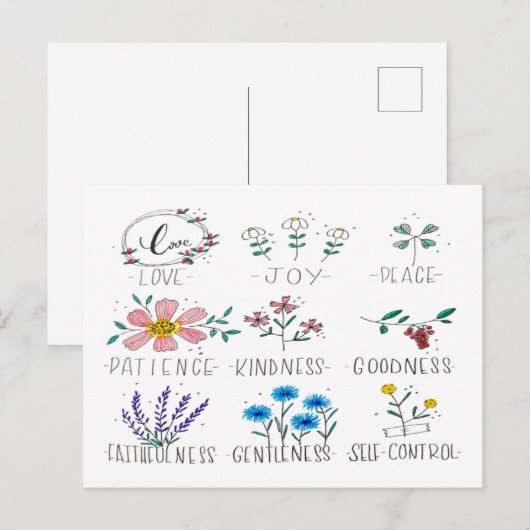 Love Joy Peace Briefkaart (Voorkant / Achterkant)