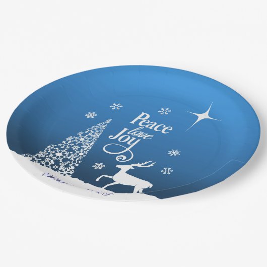 Love, Joy, Peace, Christmas - Personalize Papieren Bordje (Gekanteld)