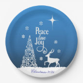 Love, Joy, Peace, Christmas - Personalize Papieren Bordje (Voorkant)
