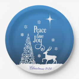 Love, Joy, Peace, Christmas - Personalize Papieren Bordje