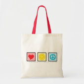 Love Joy Peace cloth canvas tas (Voorkant)
