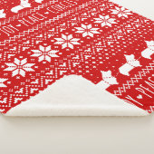 Love Joy Peace Corgis Festive Kerstfeestdag Sherpa Deken (3/4)