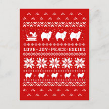 Love Joy Peace Eskies Schattigee honden Kerst