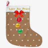 Love Joy Peace Grote Kerstsok (Voorkant)