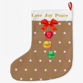 Love Joy Peace Grote Kerstsok (Achterkant)