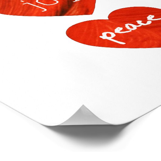 Love Joy Peace Hearts Poster (Hoek)