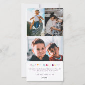 Love Joy Peace Hugs Emoji kerstfoto Collage Feestdagenkaart (Achterkant)