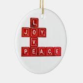 Love Joy Peace Keramisch Ornament (Rechts)