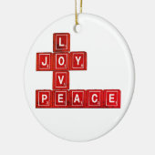 Love Joy Peace Keramisch Ornament (Links)