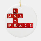 Love Joy Peace Keramisch Ornament (Achterkant)