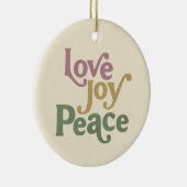 Love Joy Peace Keramisch Ornament (Rechts)