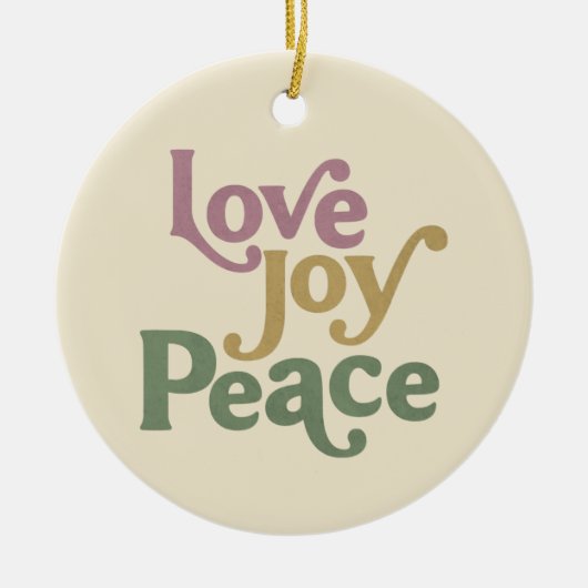 Love Joy Peace Keramisch Ornament (Voorkant)