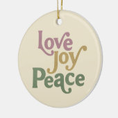 Love Joy Peace Keramisch Ornament (Links)