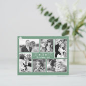 Love Joy Peace kerstsnowflakes Foto Briefkaart (Staand voorkant)
