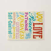 Love Joy Peace Kindness Goodness Typography Art Legpuzzel (Horizontaal)