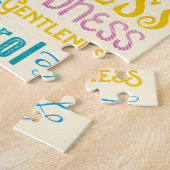 Love Joy Peace Kindness Goodness Typography Art Legpuzzel (Zijkant)