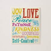 Love Joy Peace Kindness Goodness Typography Art Legpuzzel (Verticaal)