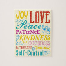 Love Joy Peace Kindness Goodness Typography Art