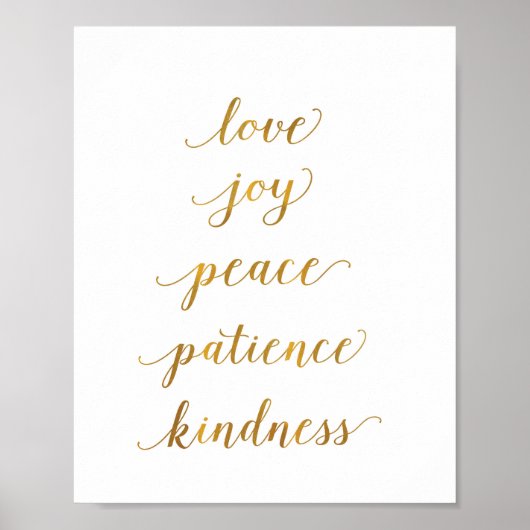 love, joy, peace, patience, kindness - art print (Voorkant)