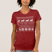 Love Joy Peace Scotties Kerstvakantie honden T-shirt (Voorkant)