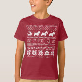 Love Joy Peace Scotties Kerstvakantie honden T-shirt (Voorkant)
