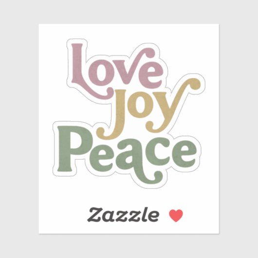 Love Joy Peace Sticker (Vel)