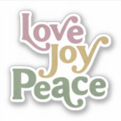 Love Joy Peace Sticker (Voorkant)