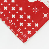 Love Joy Peace Wiener Dogs Dachshunds Kerstmis Fleece Deken (Hoek)