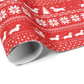 Love Joy Peace Wiener Dogs-kerstdachshunds Cadeaupapier (Rol Hoek)