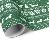 Love Joy Peace Wiener Dogs-kerstdachshunds Cadeaupapier (Rol Hoek)