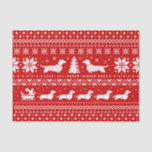 Love Joy Peace Wiener Dogs | Kerstmis in Dachshund Tissuepapier<br><div class="desc">Cute, grappig rood en wit kerstpatroon met een eekhoorn die een slee beweegt die door Dachshunds wordt getrokken. Liefde, Joy Peace, Wiener Dogs. Maak je cadeautjes extra speciaal met dit feestelijke kersttrui-papier. Modegevoelige objecten of accentueren een partijtas. Een origineel Dachsie-minnaar voor sluipende projecten, feestcadeaus of gewoon voor de lol. Dit...</div>