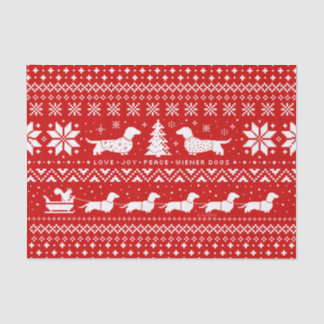 Love Joy Peace Wiener Dogs | Kerstmis in Dachshund Tissuepapier
