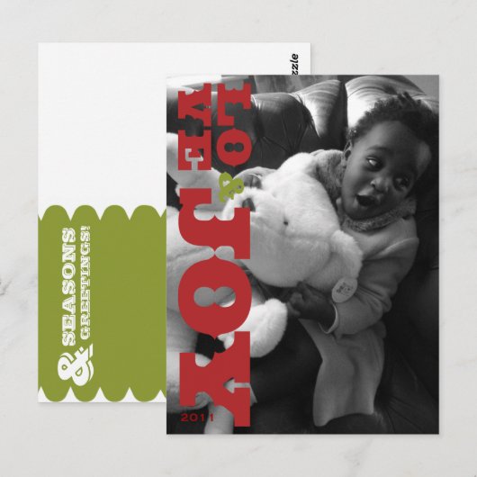 Love & Joy Photo Briefkaart (Voorkant / Achterkant)