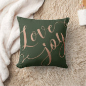 Love & Joy Script | Gold- en jachthoogkerst Kussen (Deken)