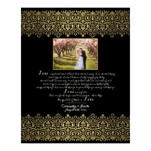 Love Jubileum Celebration Photo Black n Gold