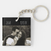 Love Jubileum Couple Photo Date Initialen Sleutelhanger (Achterkant)