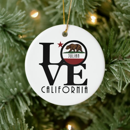 LOVE Julian California Keramisch Ornament (Boom)