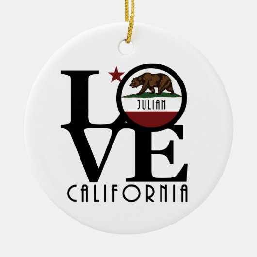 LOVE Julian California Keramisch Ornament (Voorkant)