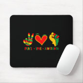 Love Juneteenth 1865 Onafhhankelijkheidsdag Zwarte Muismat (Met muis)