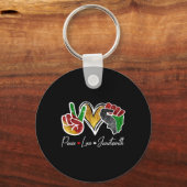 Love Juneteenth Black Pride Freedom 4th Of July 1 Sleutelhanger (Voorkant)
