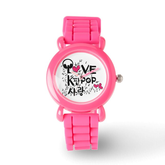 LOVE K-POP MUSIC Watch Horloge (Voorkant)
