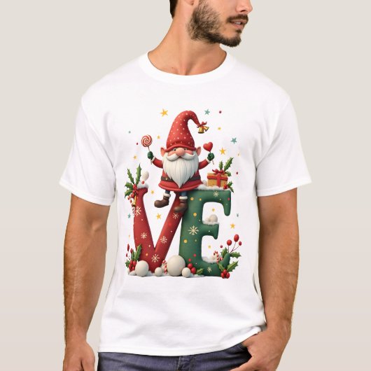 LOVE Kabouter Kerstmis T-shirt (Voorkant)