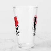 LOVE Kalaheo Hawaii Red Hibiscus Glas (Links)