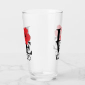 LOVE Kalaheo Hawaii Red Hibiscus Glas (Rechts)