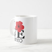 LOVE Kalaheo Red Hibiscus 11oz Koffiemok (Voorkant links)