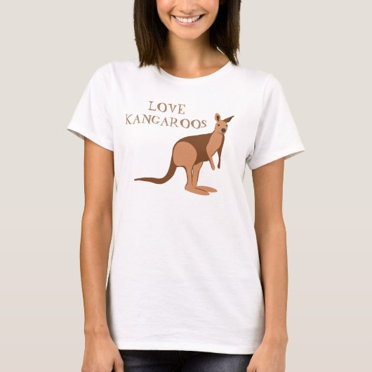 Love Kangaroos Australian Animal T-shirt (Voorkant)
