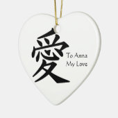 "Love" Kanji Keramisch Ornament (Links)