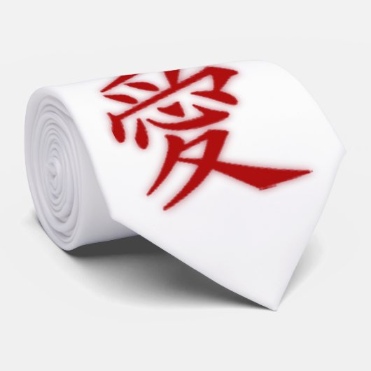 Love Kanji Stropdas (Opgerold)