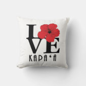 LOVE Kapa'a Hawaii Red Hibiscs Kussen (Voorkant)
